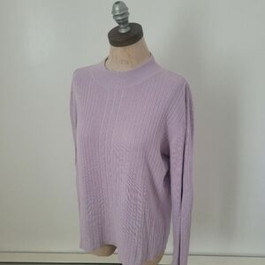 Vintage Worthington Lavender Lightweight Knit Sweater Size Large Grandmacore